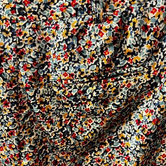 Anthropologie COREY LYNN CALTER Ditzy Floral Print Silk/Cotton Shorts Size 10 - Picture 7 of 9